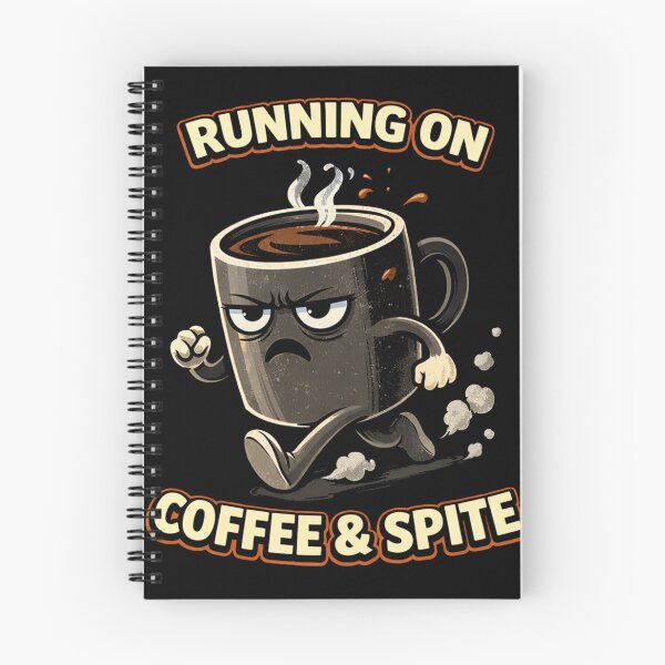 Item preview, Running on Coffee & Spite Shirt – Funny Sarcastic Coffee Humor Tee designed and sold by johnExpress02.