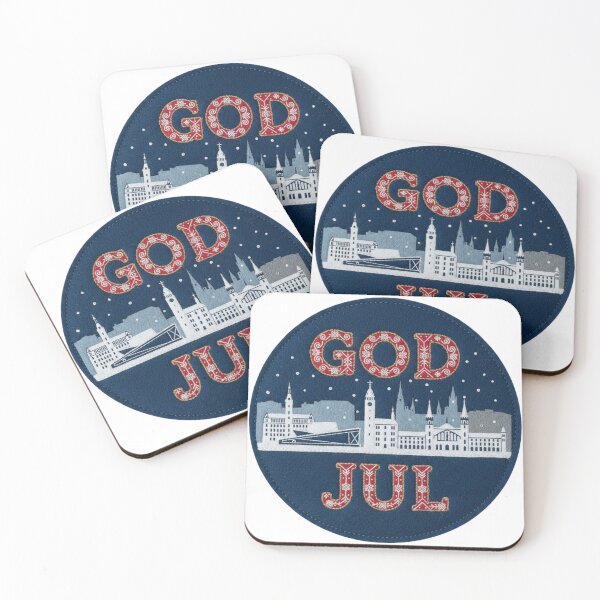 Item preview, Oslo God Jul Nordic Christmas Embroidered Patch designed and sold by Imaginarium of Chaos falcon88 .