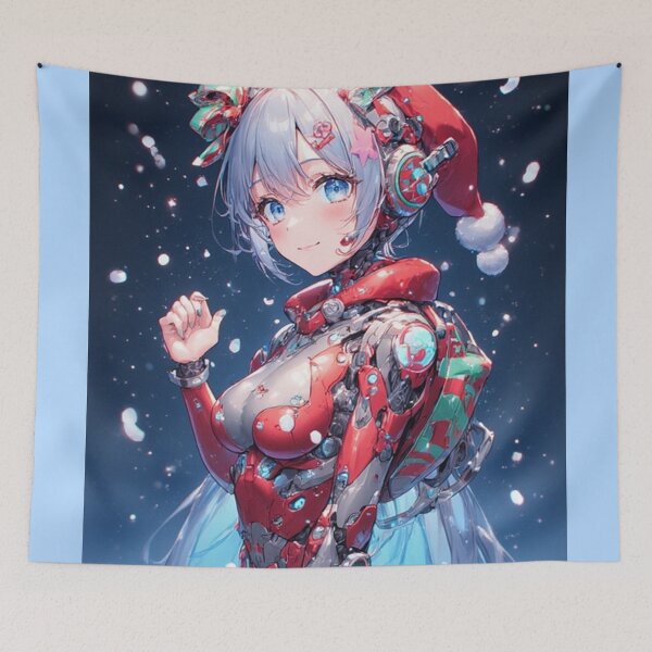 Item preview, Christmas anime android girl designed and sold by ArtsJulian.
