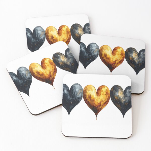 Artikelvorschau, Zwischen Gold und Schatten, 3 Herzen entworfen und verkauft von LiskoDesign.