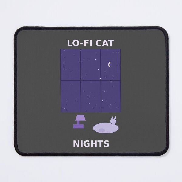 Item preview, Lo‑Fi Cat Nights – Cozy Bedroom Poster & Sticker designed and sold by LissethsWorld.
