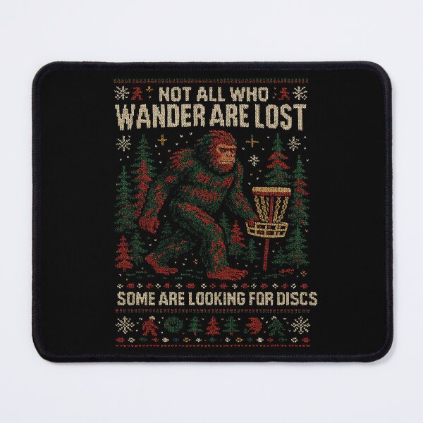 Item preview, Bigfoot Not All Who Wander Are Lost - Disc Golf Ugly Christmas designed and sold by CARBONARA LLC..
