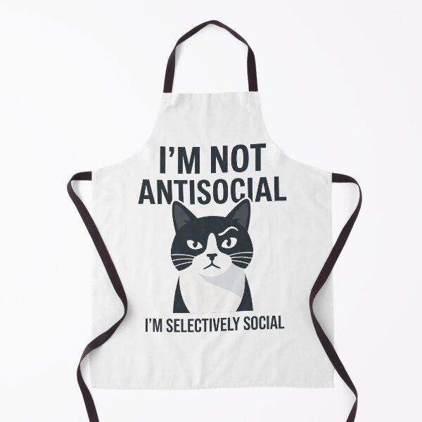 Item preview, Funny Cat I'm Not Antisocial I'm Selectively Social designed and sold by Quillway.
