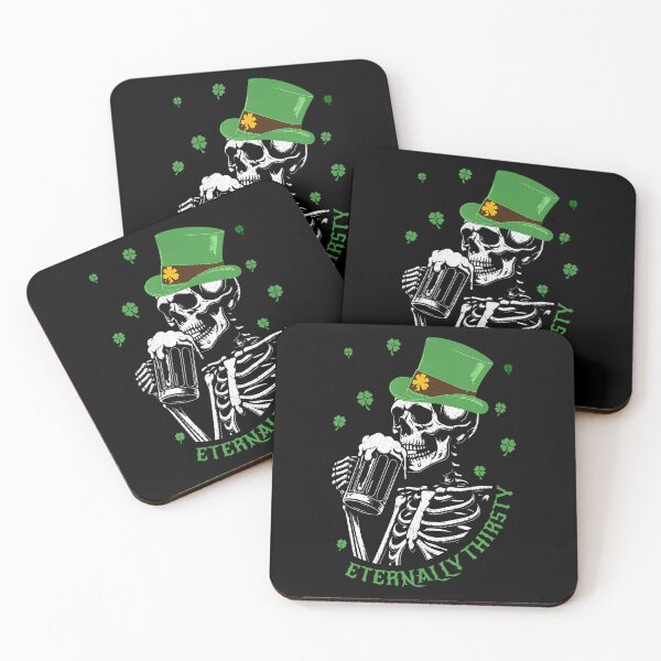 Item preview, St Patricks Day Skeleton Skull Beer Saint Pattys designed and sold by tinglatoravi.