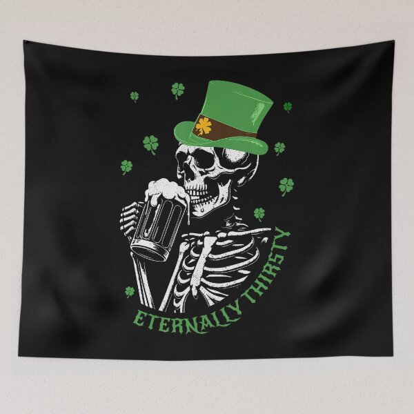 Item preview, St Patricks Day Skeleton Skull Beer Saint Pattys designed and sold by tinglatoravi.