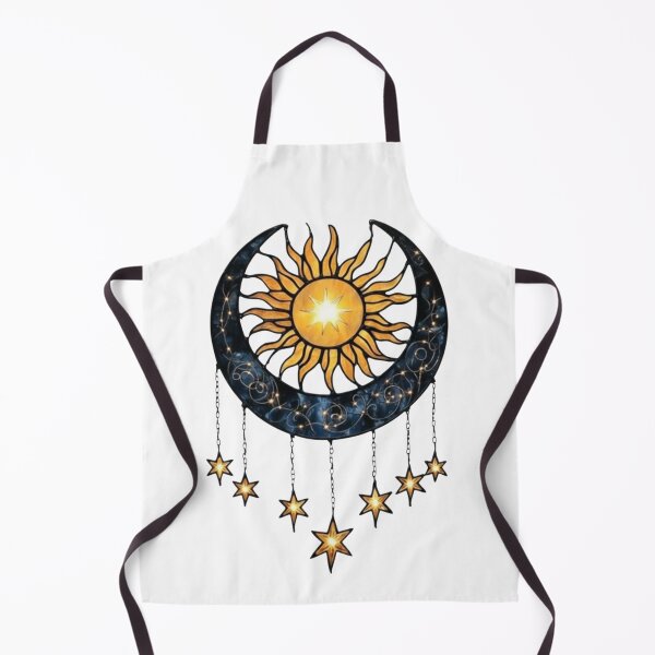 Item preview, Sun and Moon Celestial Necklace with Stars and Gemstones – Golden Pendant Art designed and sold by saritta93.