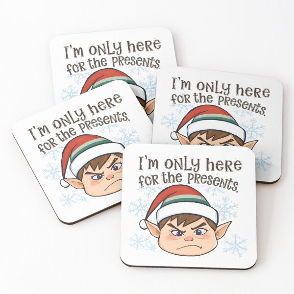 Item preview, Grumpy Christmas Elf | Funny I'm Only Here For The Presents Holiday Graphic designed and sold by SlomianyPisarz.