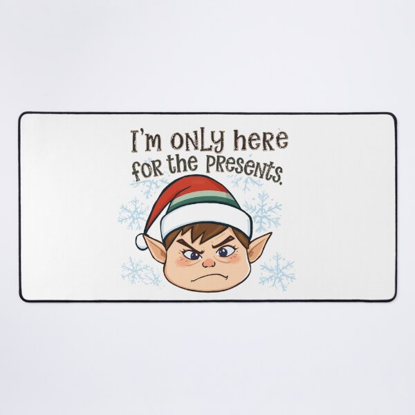 Item preview, Grumpy Christmas Elf | Funny I'm Only Here For The Presents Holiday Graphic designed and sold by SlomianyPisarz.