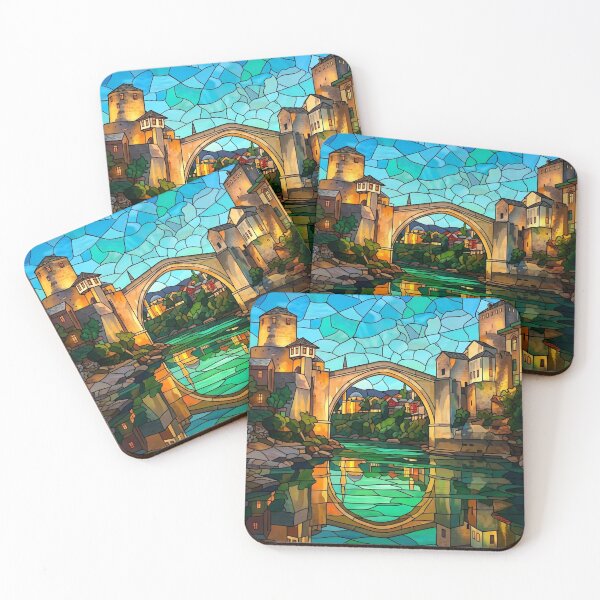 Item preview, Stained Glass Mostar Bridge designed and sold by DenBox.