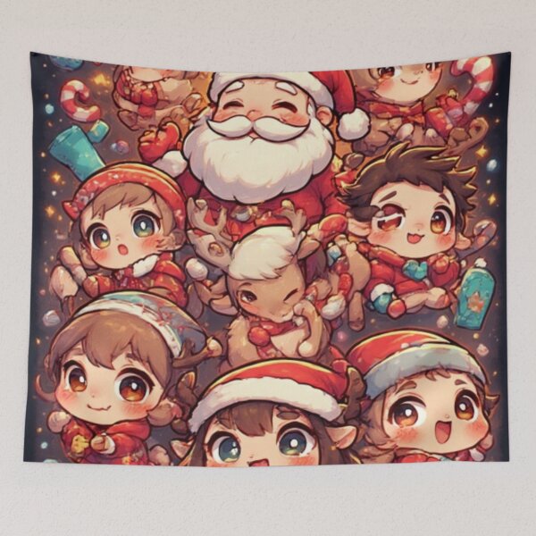 Item preview, Kawaii Santa Squad – Cute Christmas Chibi Celebration Art designed and sold by AIARCZ.