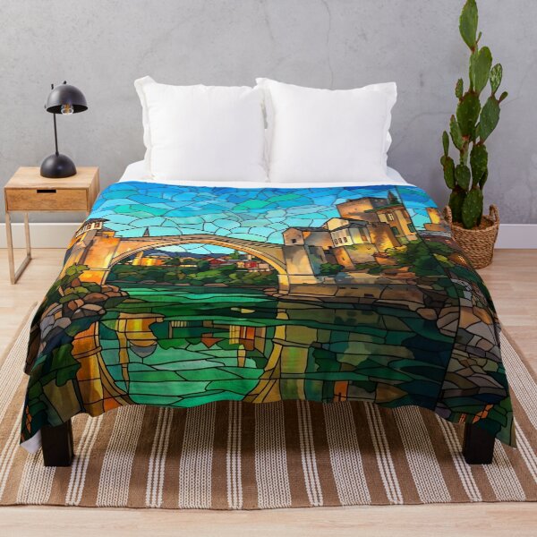 Item preview, Stained Glass Mostar Bridge designed and sold by DenBox.
