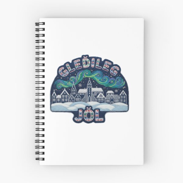 Item preview, Reykjavik Gleðileg Jól Nordic Winter Felt Patch designed and sold by Imaginarium of Chaos falcon88 .