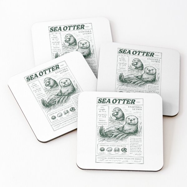 Item preview, Vintage Sea Otter Lover History Poster Style designed and sold by CARBONARA LLC..