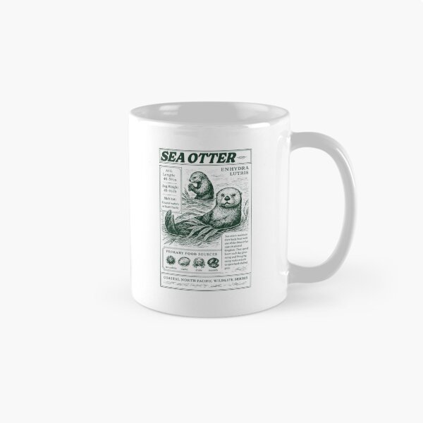 Item preview, Vintage Sea Otter Lover History Poster Style designed and sold by CARBONARA LLC..