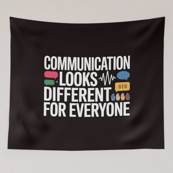 Item preview, Communication Looks Different Speech Therapy – SLP Advocacy Quote designed and sold by Redgiant87x.