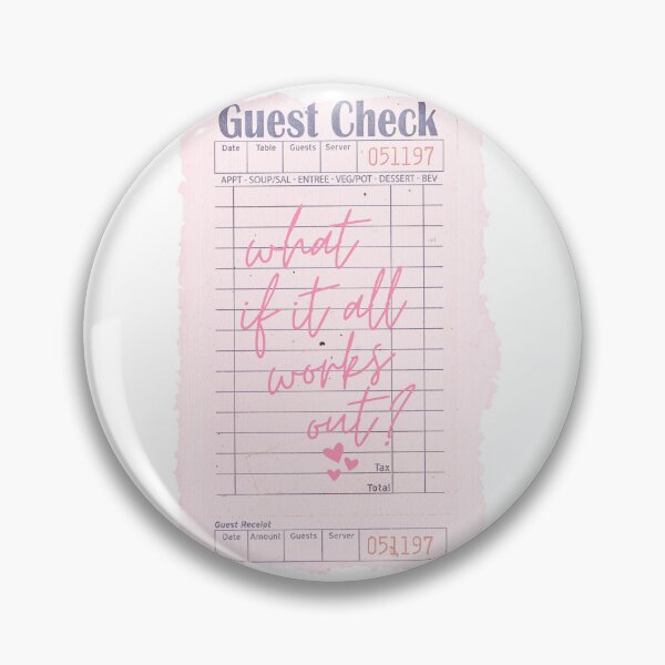Item preview, What If It All Works Out - Retro Vintage Guest Check designed and sold by SaltedBeachPaperie.
