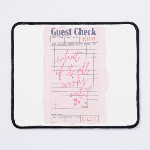Item preview, What If It All Works Out - Retro Vintage Guest Check designed and sold by SaltedBeachPaperie.