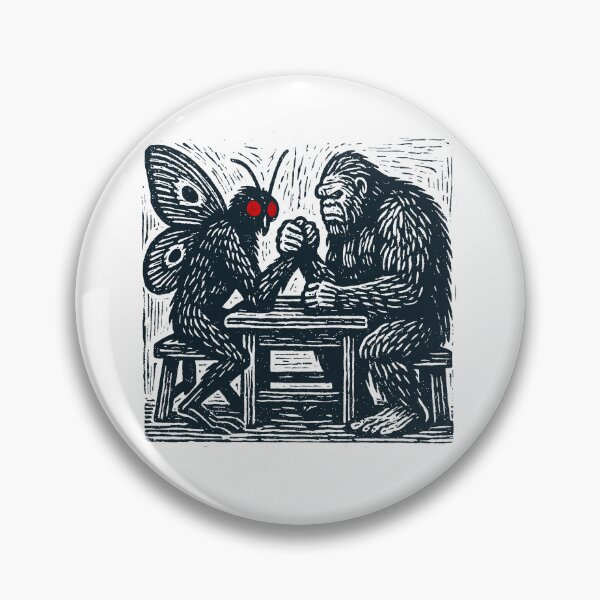 Item preview, Vintage Bigfoot v Mothman Arm Wrestling Funny designed and sold by CARBONARA LLC..