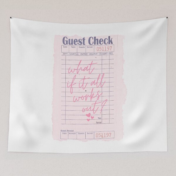 Item preview, What If It All Works Out - Retro Vintage Guest Check designed and sold by SaltedBeachPaperie.