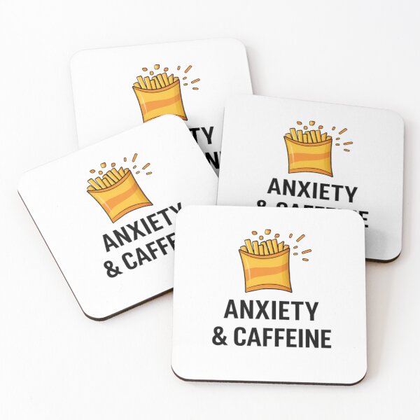 Item preview, Anxiety & Caffeine Fries Funny Meme Dark Humor Design designed and sold by Vector_Vibes.