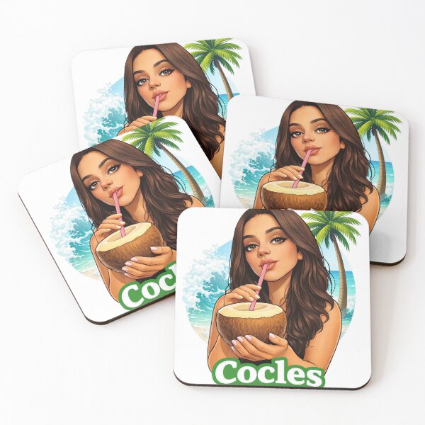 Item preview, Daniza, Costa Rican national artist, Caribbean sea surf coconut designed and sold by OuterFuselage.