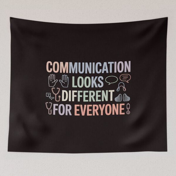 Item preview, Communication Looks Different Speech Therapy – Support All Voices Quote designed and sold by Redgiant87x.