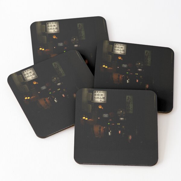 Item preview, Moody Japanese Yokocho Alley at Night with Glowing Lanterns and Signage designed and sold by TravelerPenguin.