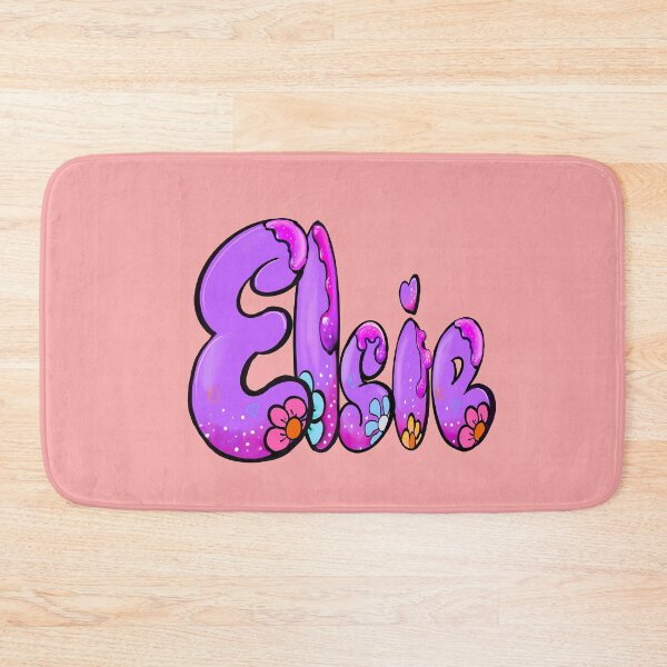 Item preview, Elsie popular girls womens name in preppy purple drip calligraphy designed and sold by Artonmytee.