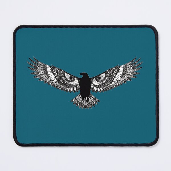 Item preview, Eagle Mandala Wings Spread Silhouette – Freedom & Strength designed and sold by PixelQ.