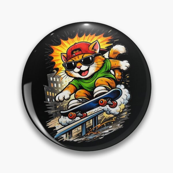 Item preview, Cat skateboard comics designed and sold by Top Tier Clothes.