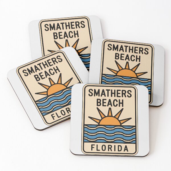 Artikelvorschau, Smathers Beach, Florida – Strandschild entworfen und verkauft von TheOldMittenIllustrated.