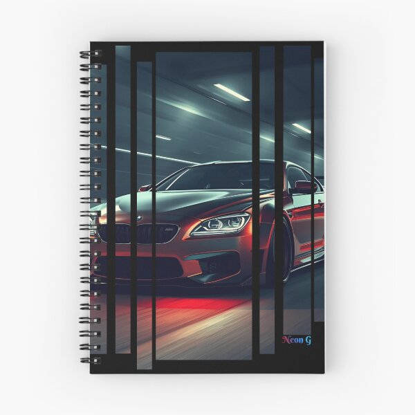 Item preview, BW M6 sideways cyberpunk neon city, high contrast colors, cinematic lighting, bold vector illustration 15 designed and sold by Neon G.