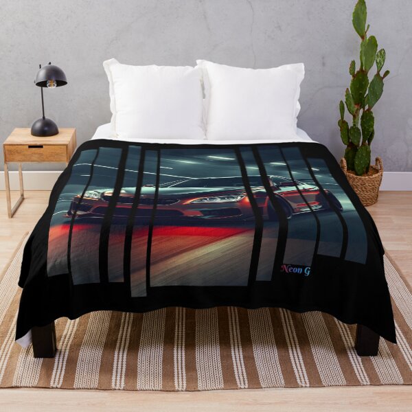 Item preview, BW M6 sideways cyberpunk neon city, high contrast colors, cinematic lighting, bold vector illustration 15 designed and sold by Neon G.