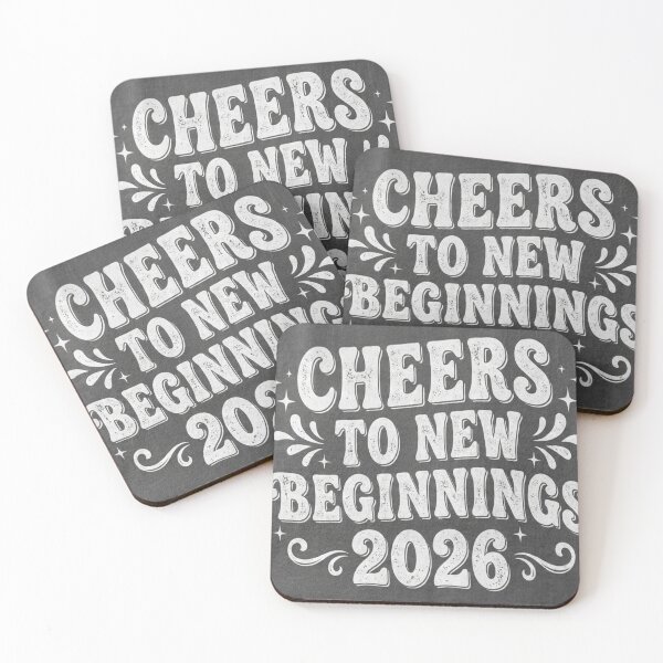 Item preview, Cheers to New Beginnings 2026 – Vintage New Year Typography designed and sold by MESSY-MIND.