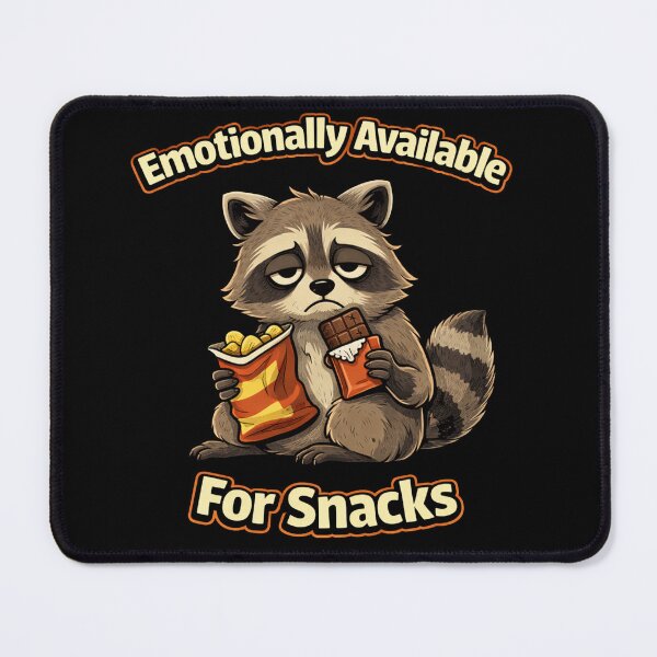 Item preview, Emotionally Available for Snacks Shirt – Funny Raccoon Snack Humor Tee designed and sold by johnExpress02.
