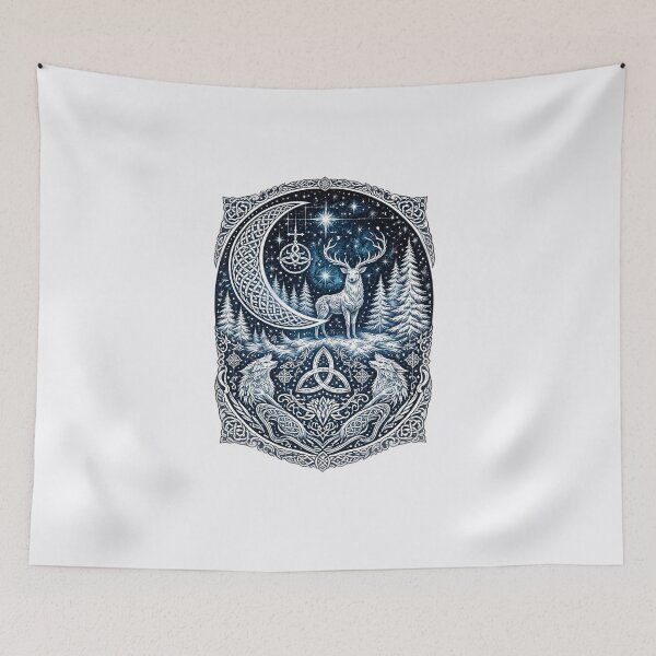 Item preview, Celtic Moon Stag – Guardian of the Sacred Forest designed and sold by CelticSoulShop.