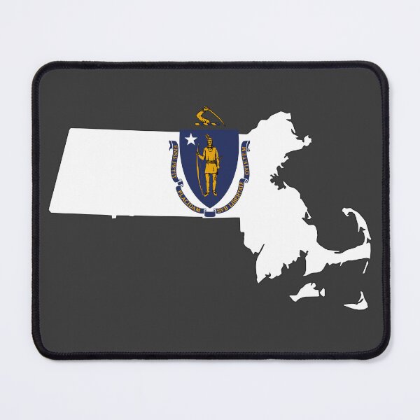 Item preview, Massachusetts Pride, Map Silhouette with Official State Flag & Seal designed and sold by mashmosh.