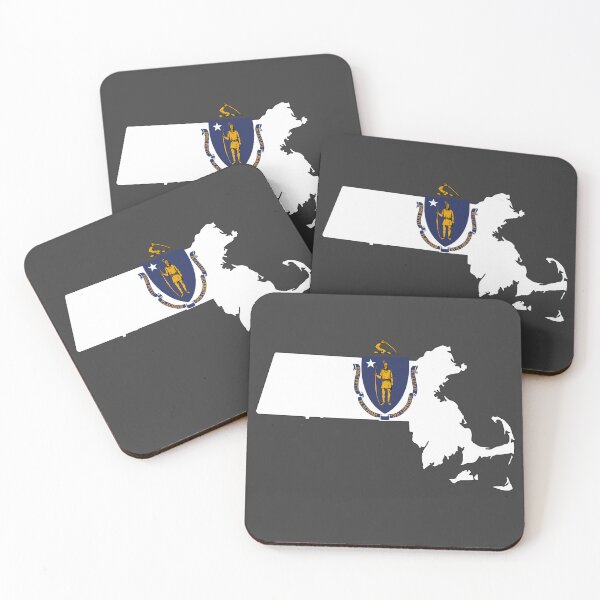 Item preview, Massachusetts Pride, Map Silhouette with Official State Flag & Seal designed and sold by mashmosh.