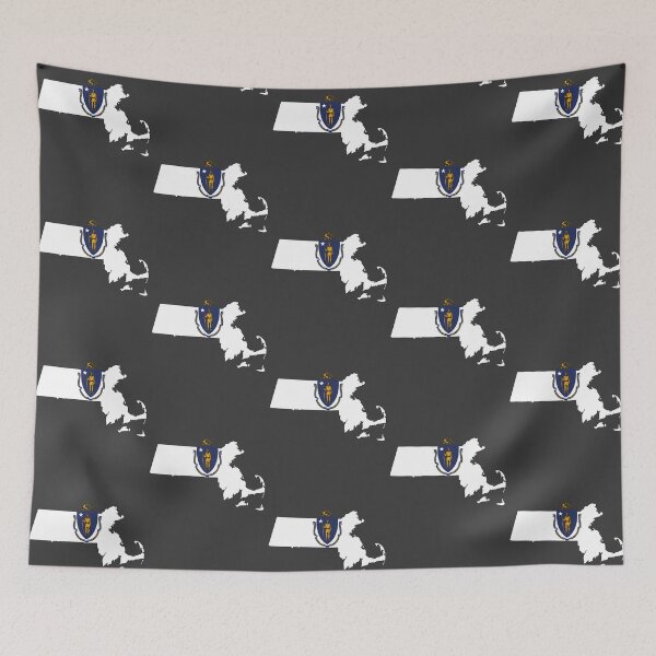 Item preview, Massachusetts Pride, Map Silhouette with Official State Flag & Seal designed and sold by mashmosh.