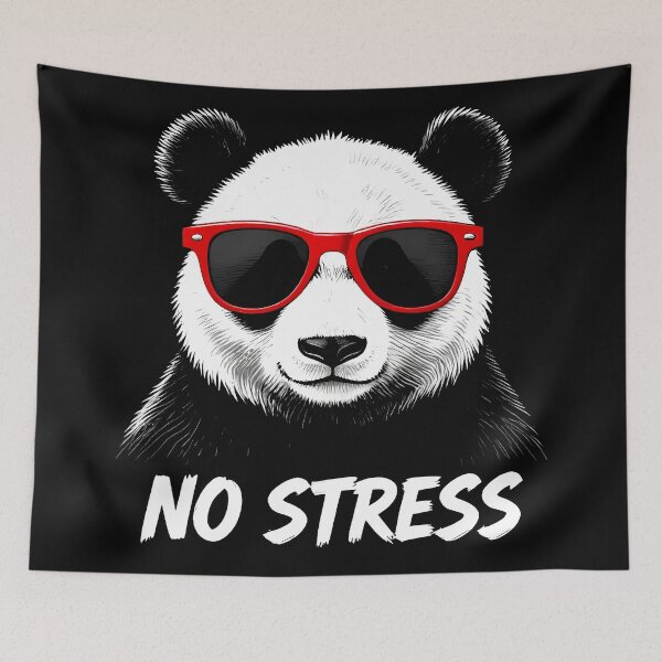 Item preview, No Stress – Cool Panda with Sunglasses Graphic Art designed and sold by MKV Design.