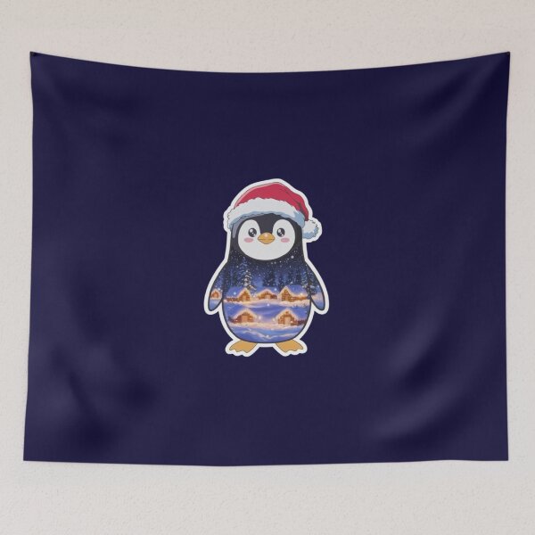 Item preview, Pengeuin has christmas background on himself  designed and sold by Mega _Tronus .