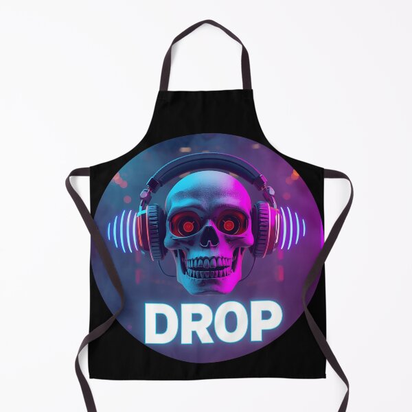 Item preview, Bass Drop skull wearing huge headphones 8 designed and sold by Neon G.