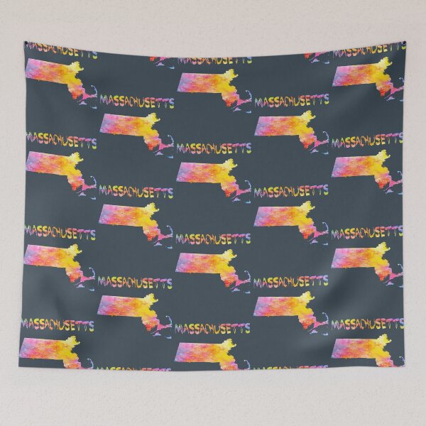 Item preview, Vibrant Massachusetts Watercolor Splash Map | Colorful MA State Pride designed and sold by mashmosh.