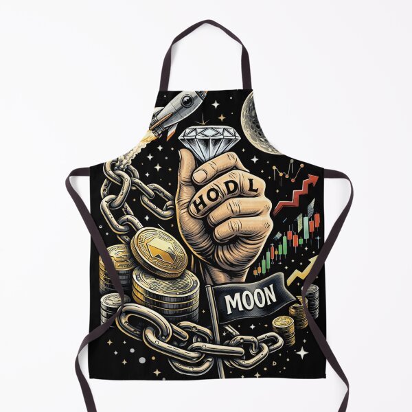 Item preview, HODL to the Moon – Funny Crypto Diamond Hands Illustration designed and sold by Zuday.