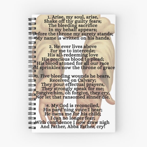 Item preview, Arise, My Soul, Arise – Charles Wesley Hymn with Christ’s Sacred Hands designed and sold by stella literarium.