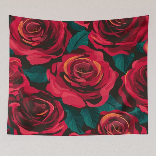 Item preview, Red Roses on Black - Classic Romance designed and sold by Mindful Wall Art Studio.