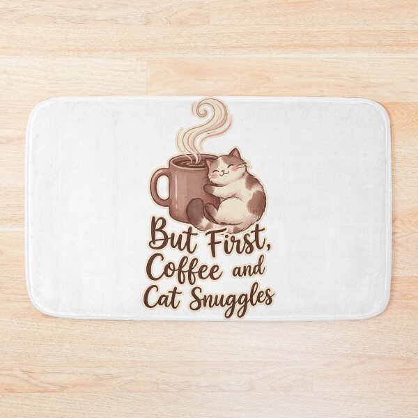 Item preview, But First, Coffee and Cat Snuggles designed and sold by Quillway.