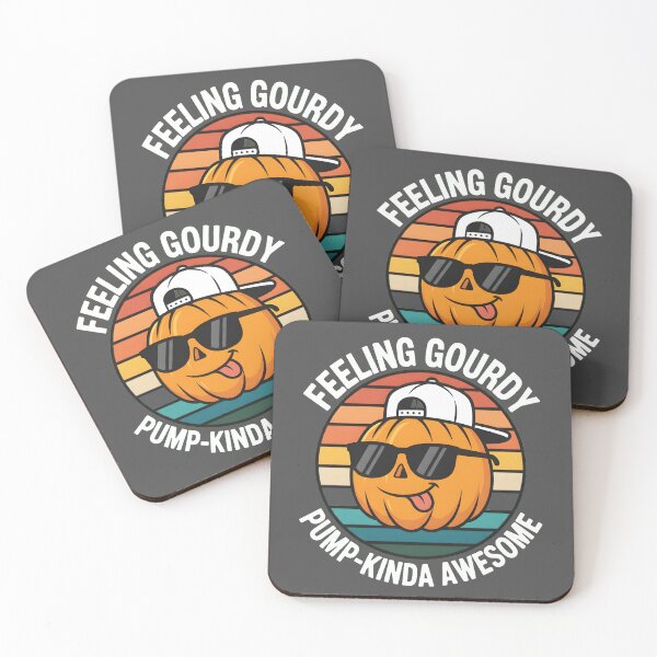 Item preview, Feeling Gourdy Pump-Kinda Awesome Retro Pumpkin designed and sold by AbcDigs Studio.