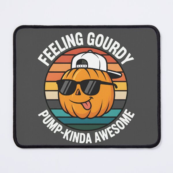 Item preview, Feeling Gourdy Pump-Kinda Awesome Retro Pumpkin designed and sold by AbcDigs Studio.