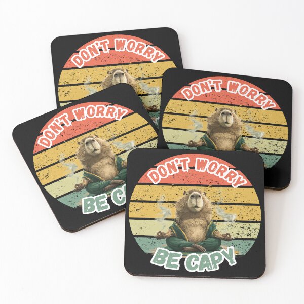 Item preview, Retro Don’t Worry Be Capy Cute Vintage Capybara designed and sold by Print-Panda.
